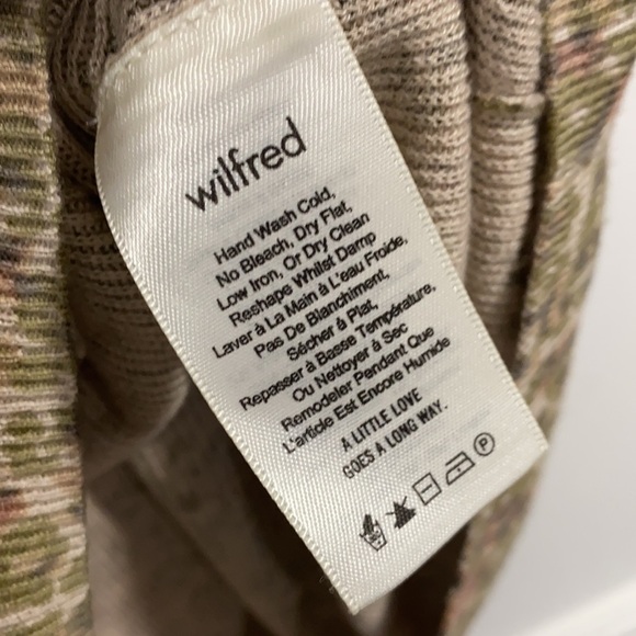 Wilfred leopard sweater Balzac xs soft‎ silk cashmere blend lightweight aritzia - Picture 3 of 5